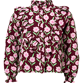 VRS børne skjorte str. 98/104 - bordeaux