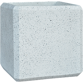 Bari fiberkrukke - hvid terrazzo