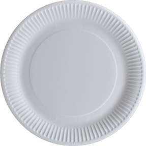 Budget paptallerkener Ø:23 cm 10-pak - hvid