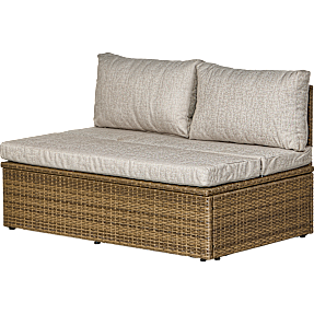Sommerkær 2-pers sofa med opbevaring - natur