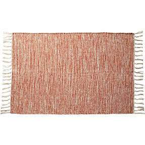 Bomuldsgulvtæppe 50x80 cm - rød