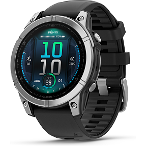 Garmin Fenix E smartwatch - sort/sølvfarvet