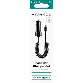 Vivanco biloplader 12W - sort