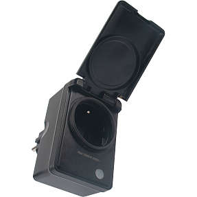 Energimåler m. smart wifi udtag - sort