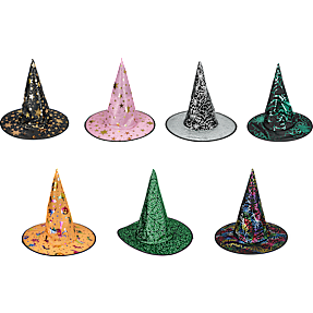 Halloween heksehat - flere varianter - assorteret