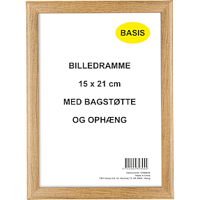 Ramme i egetræslook - 15x21 cm