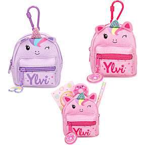 Ylvi minirygsæk med skrivesæt - flere varianter - assorteret