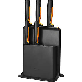 Fiskars Functional Form knivblok m/5 knive - sort plast