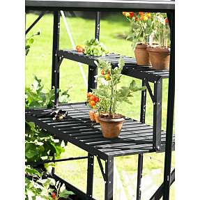 Top til aluminiumsbord - sort