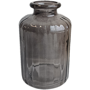 Glasvase H:10 cm - Grå