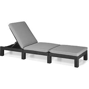 Daytona Solseng 4 positions 195 cm - grå