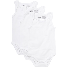VRS baby 3-pak body str. 56 - hvid
