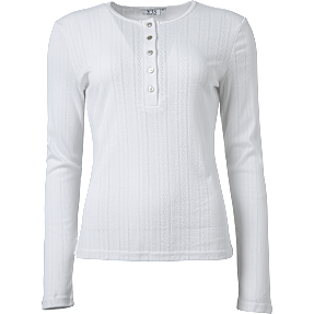VRS dame pointelle top str. XL - hvid