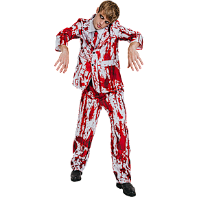 Halloween blodigt jakkesæt kostume str. 180