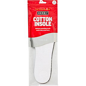 DERBY bomuldssål str. 22/36 - hvid