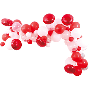 Salling ballonbue med 72 balloner - Rød/hvid