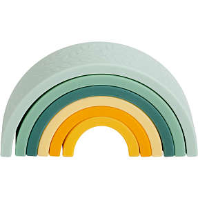 Regnbue stabeltårn i silikone Sunset - lysegrøn