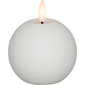 LED lys Real flame kuglelys Ø: 7,5 cm - hvid