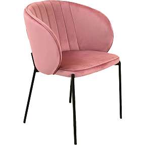Michelle spisebordsstol - rosa velour