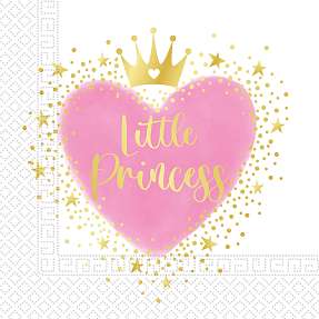 Mønstrede servietter 33x33 cm 20-pak - My Little Princess