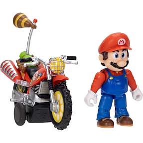 Nintendo Super Mario Galaxy Movie figur med motorcykel - flere varianter - assorteret