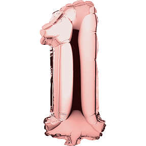 Salling folieballon " 1" H: 35 cm - flere varianter - assorteret