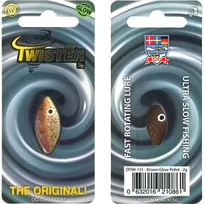 Twister 2g - brun selvlysende pellet