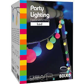 Ulla lyskæde 80 LED multifarvet