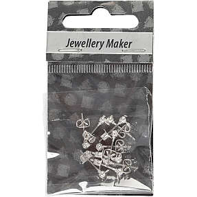 Ørestik forsølvet 10 stk.