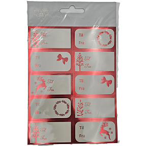 Klistermærke gavemærker 20-pak - flere varianter - assorteret