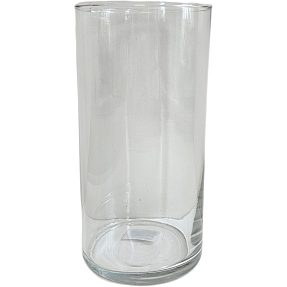 Cylinderformet glasvase 10x20 cm - klar