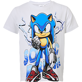 Sonic T-shirt str. 122/128 - hvid