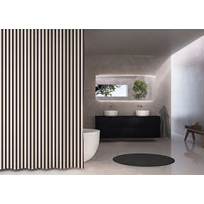 DEBEL badeforhæng - antracit og hvid