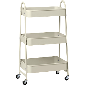 DAY rullebord med 3 hylder - beige