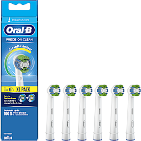 Oral-B Precision Clean tandbørstehoveder 6-pak - hvid