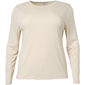 VRS dame pointelle top str. 48 - beige