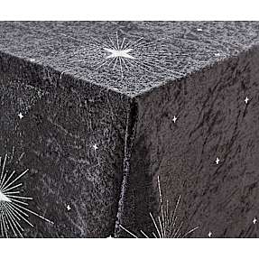 Velour dug - sort m. sølv stjerner