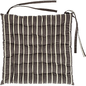 Siddehynde i bomuld - grå og hvid strib