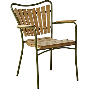 Kerteminde teak havestol, grønt stel