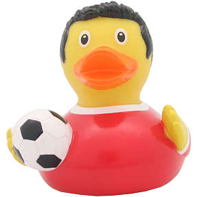 Lilalu badeand - fodboldspiller rød