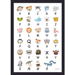 Plakat med sort ramme 21 x 29,7 cm