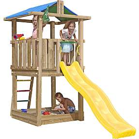 Jungle Gym Hut legetårn komplet inkl. rutschebane