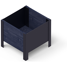 Pindstrup Modern højbed 36x36 cm - sort