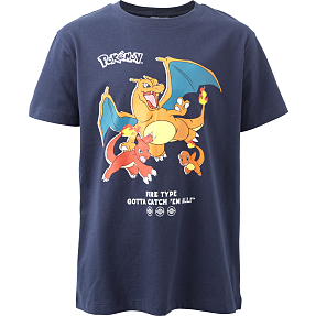 Pokémon T-shirt str. 122/128 - blå