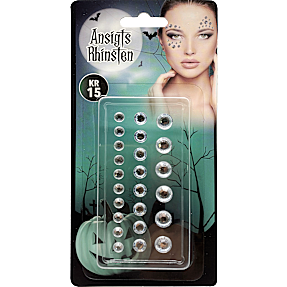 Halloween rhinsten til ansigt - klar