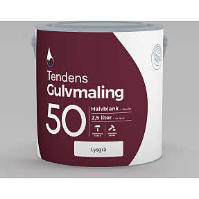 Tendens gulvmaling vf halvblank 50 2,5 liter - lysegrå