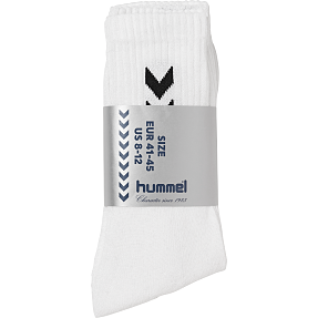 Hummel unisex 3-pak strømper str. 41/45 - hvid