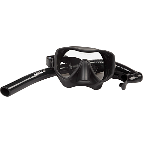 Dykkermaske og snorkel - sort
