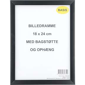 Ramme i sort - 18x24 cm