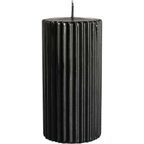 Windsor rillet bloklys 5,8x12 cm - sort